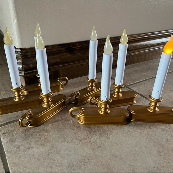 Battery operated set of (7) candles Charles dickens style